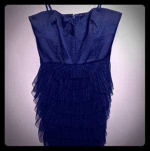 Strapless BCBG Maxazria Navy Mini